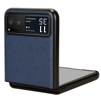 For Motorola Moto Razr 40 Litchi Texture Card Slot Phone Case(Blue) by buy2fix