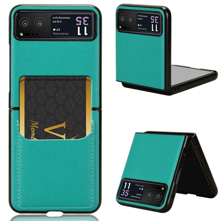 For Motorola Moto Razr 40 Litchi Texture Card Slot Phone Case(Green) by buy2fix