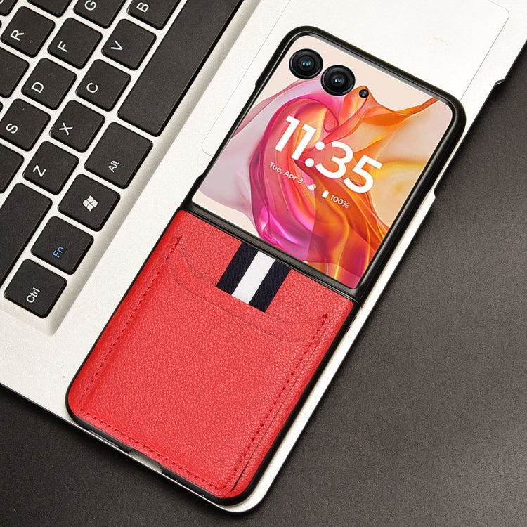 For Motorola Razr 50 Ultra Litchi Texture Card Slot Phone Case(Red) by buy2fix
