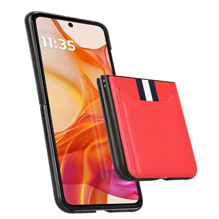 For Motorola Razr 50 Ultra Litchi Texture Card Slot Phone Case(Red) by buy2fix
