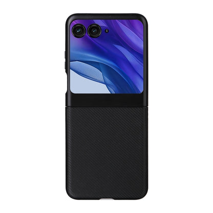 For Motorola Moto Razr 50 PU Leather PC Phone Case(Black) by buy2fix