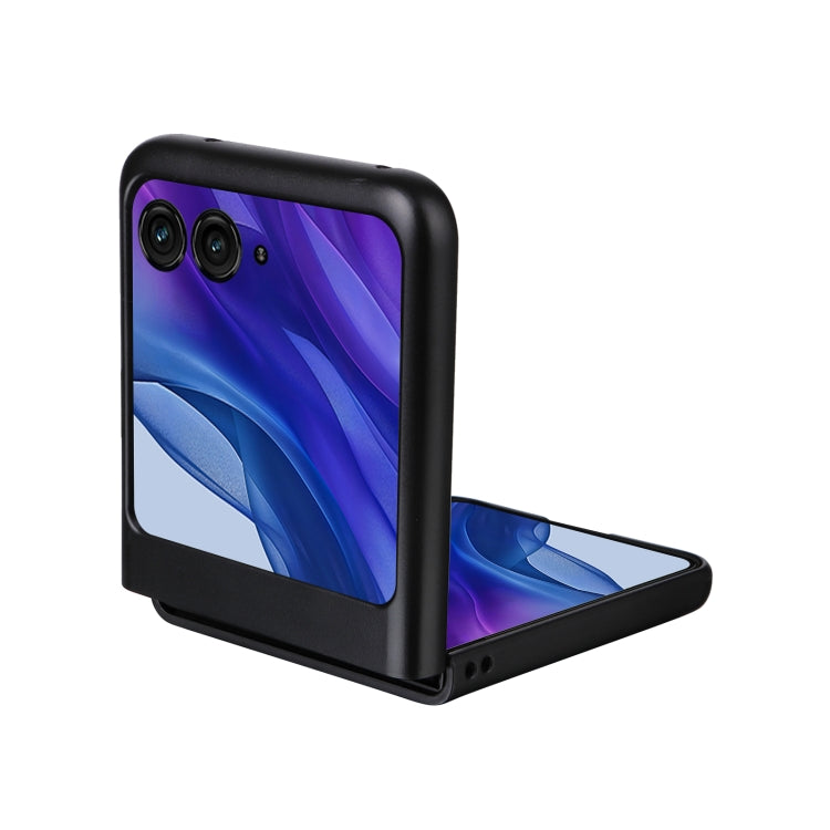 For Motorola Moto Razr 50 PU Leather PC Phone Case(Blue) by buy2fix