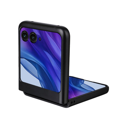 For Motorola Moto Razr 50 PU Leather PC Phone Case(Blue) by buy2fix