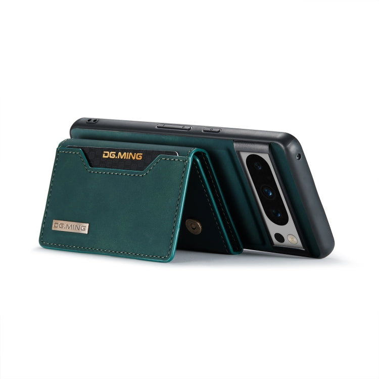 For Google Pixel 8 Pro DG.MING M2 Series 3-Fold Multi Card Bag + Magnetic Phone Case(Green) - Google Cases by DG.MING | Online Shopping UK | buy2fix