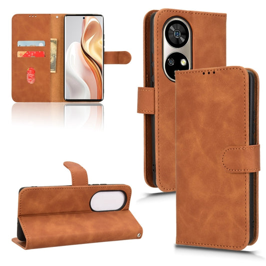 For Ulefone Note 17 Pro Skin Feel Magnetic Flip Leather Phone Case(Brown) by buy2fix