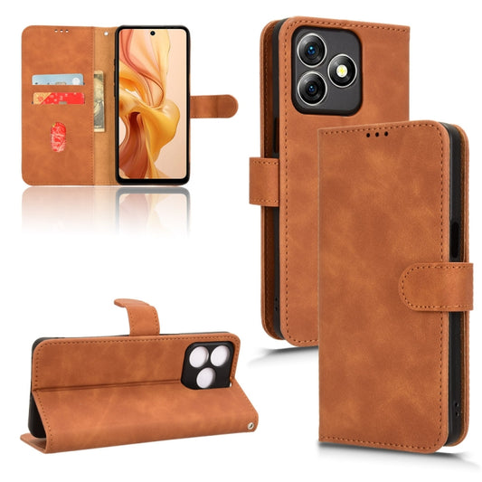 For Ulefone Note 18 Ultra Skin Feel Magnetic Flip Leather Phone Case(Brown) by buy2fix