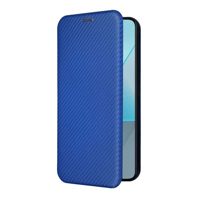 For Xiaomi Redmi Note 13 Pro Carbon Fiber Texture Flip Leather Phone Case(Blue) - Note 13 Pro Cases by buy2fix | Online Shopping UK | buy2fix