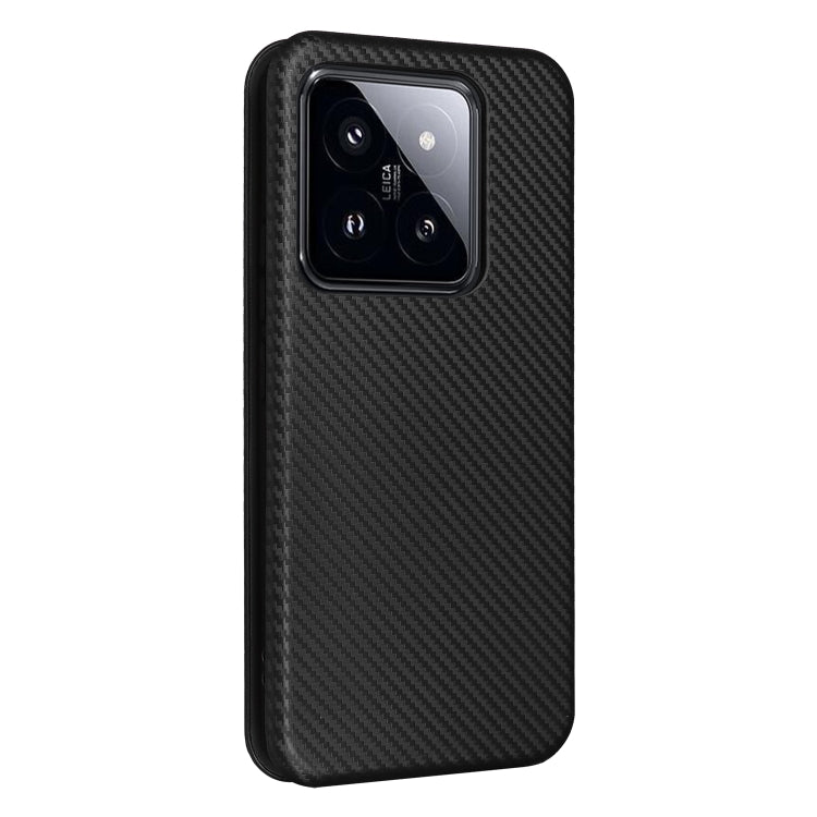 For Xiaomi 14 Pro Carbon Fiber Texture Flip Leather Phone Case(Black) by buy2fix