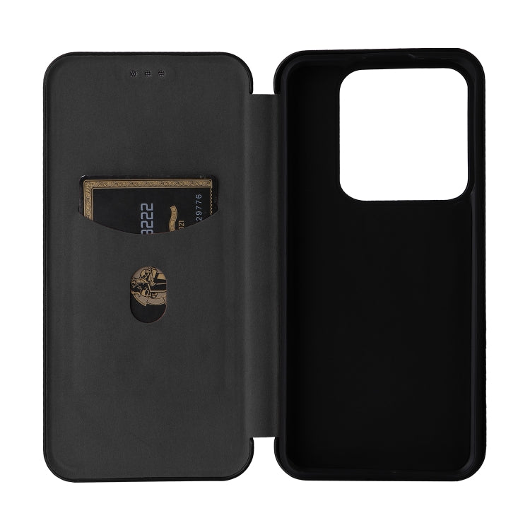 For Xiaomi 14 Pro Carbon Fiber Texture Flip Leather Phone Case(Black) by buy2fix