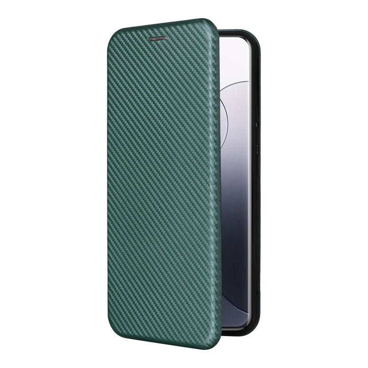 For Xiaomi 14 Carbon Fiber Texture Flip Leather Phone Case(Green) by buy2fix