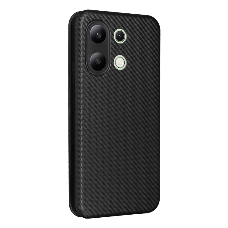 For Xiaomi Redmi Note 13 4G Carbon Fiber Texture Flip Leather Phone Case(Black) - Note 13 Cases by buy2fix | Online Shopping UK | buy2fix