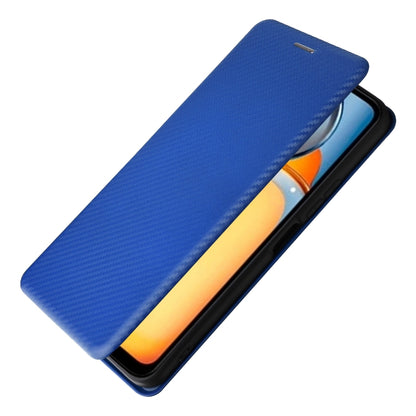 For Xiaomi Redmi 13C 5G / 4G Carbon Fiber Texture Flip Leather Phone Case(Blue) - 13C Cases by buy2fix | Online Shopping UK | buy2fix