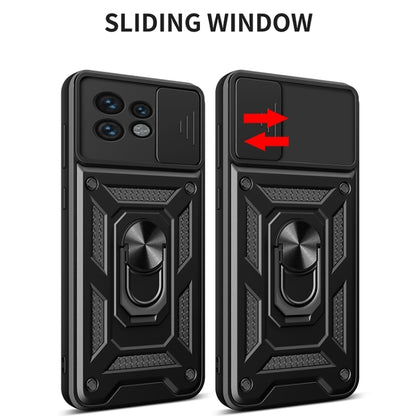 For Motorola Edge 40 Pro Sliding Camera Cover Design TPU+PC Phone Case(Black) by buy2fix
