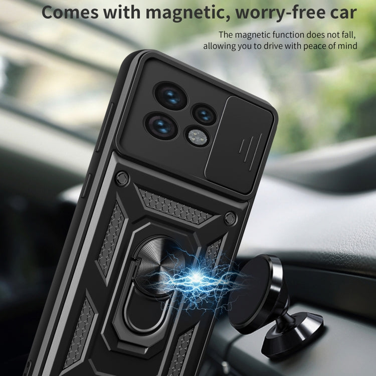 For Motorola Edge 40 Pro Sliding Camera Cover Design TPU+PC Phone Case(Black) by buy2fix