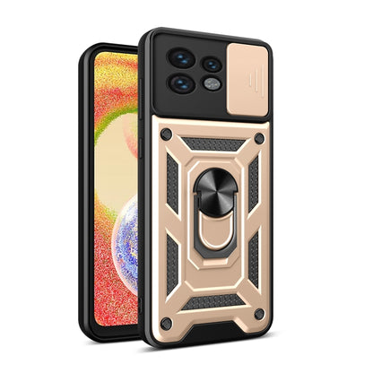 For Motorola Edge 40 Pro Sliding Camera Cover Design TPU+PC Phone Case(Gold) by buy2fix