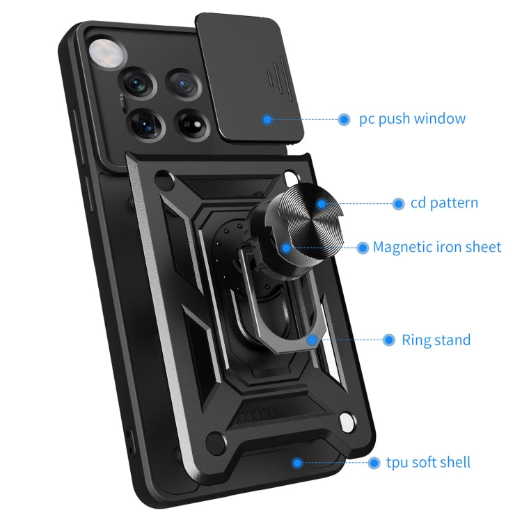 For OnePlus 12 5G Global Sliding Camera Cover Design TPU+PC Phone Case(Gold) by buy2fix