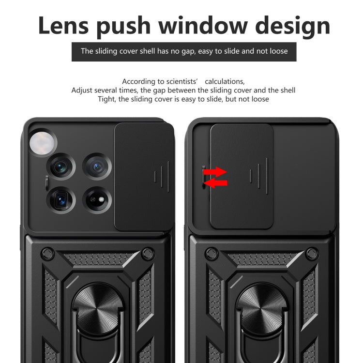 For OnePlus 12 5G Global Sliding Camera Cover Design TPU+PC Phone Case(Gold) by buy2fix
