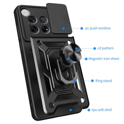 For OnePlus 12 5G Global Sliding Camera Cover Design TPU+PC Phone Case(Blue) by buy2fix