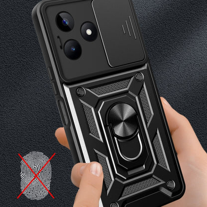 For Realme C53 4G / Narzo N53 4G Sliding Camera Cover Design TPU+PC Phone Case(Black) by buy2fix