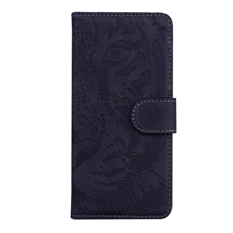 For Samsung Galaxy M55 Tiger Embossing Pattern Flip Leather Phone Case(Black) - Galaxy Phone Cases by buy2fix | Online Shopping UK | buy2fix