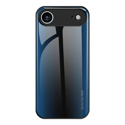 For iPhone Air Texture Gradient Glass TPU Phone Case(Blue) - iPhone Air Cases by buy2fix | Online Shopping UK | buy2fix