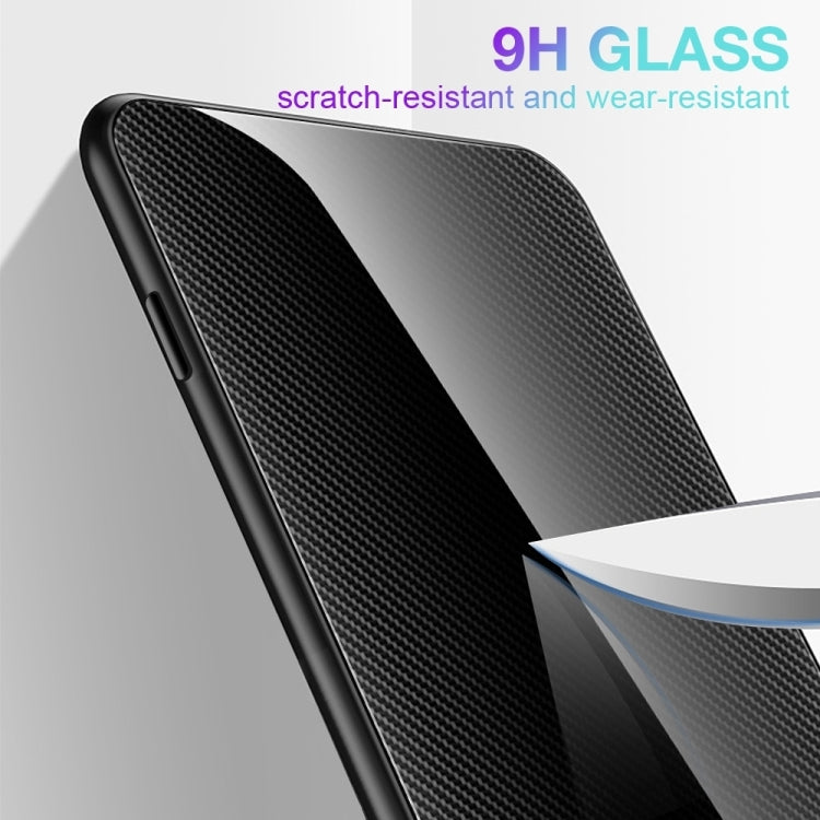 For iPhone Air Texture Gradient Glass TPU Phone Case(Dark Blue) - iPhone Air Cases by buy2fix | Online Shopping UK | buy2fix