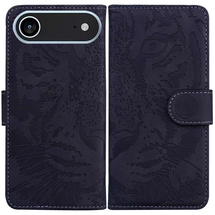 For iPhone Air Tiger Embossing Pattern Leather Phone Case(Black) - iPhone Air Cases by buy2fix | Online Shopping UK | buy2fix