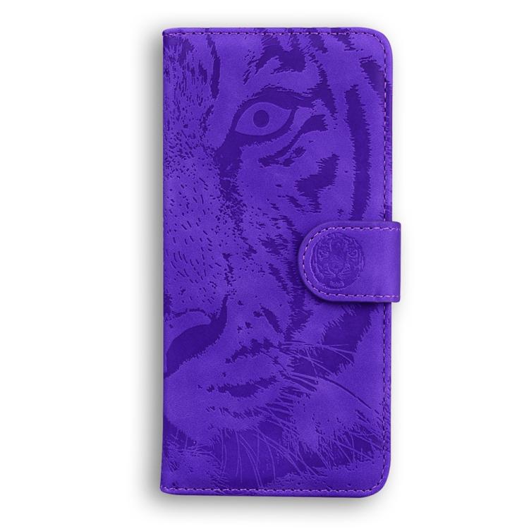 For iPhone Air Tiger Embossing Pattern Leather Phone Case(Purple) - iPhone Air Cases by buy2fix | Online Shopping UK | buy2fix