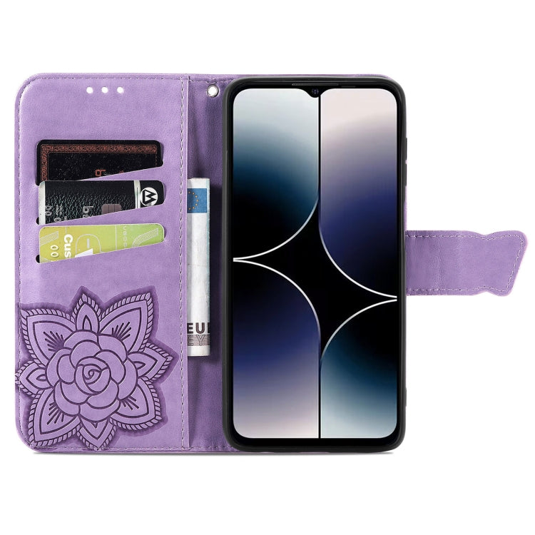 For Ulefone Note 16 Pro Butterfly Love Flower Embossed Leather Phone Case(Light Purple) - Ulefone Cases by buy2fix | Online Shopping UK | buy2fix