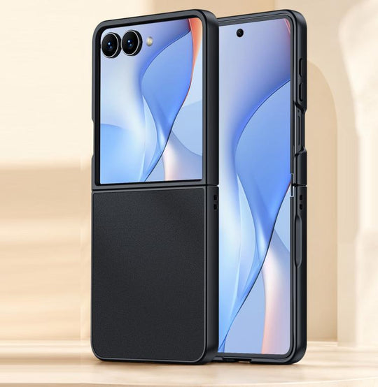 For Galaxy Z Flip8 5G Ultra-thin Plain Skin Leather Phone Case(Black)