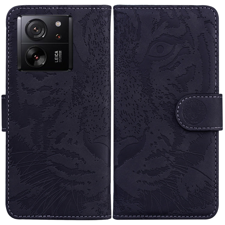 For Xiaomi 13T / 13T Pro / Redmi K60 Ultra Tiger Embossing Pattern Leather Phone Case(Black) by buy2fix