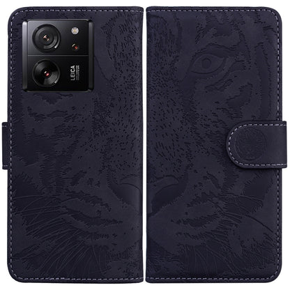 For Xiaomi 13T / 13T Pro / Redmi K60 Ultra Tiger Embossing Pattern Leather Phone Case(Black) by buy2fix