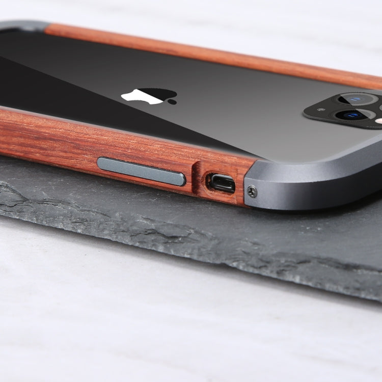 For iPhone 11 R-JUST Metal + Wood Frame Protective Case - iPhone 11 Cases by R-JUST | Online Shopping UK | buy2fix