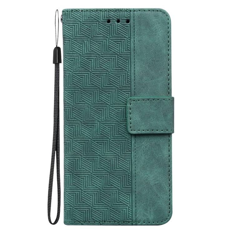 For iPhone Air Geometric Embossed Leather Phone Case(Green) - iPhone Air Cases by buy2fix | Online Shopping UK | buy2fix