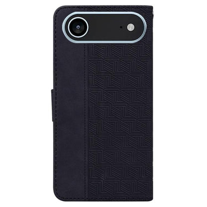 For iPhone Air Geometric Embossed Leather Phone Case(Black) - iPhone Air Cases by buy2fix | Online Shopping UK | buy2fix