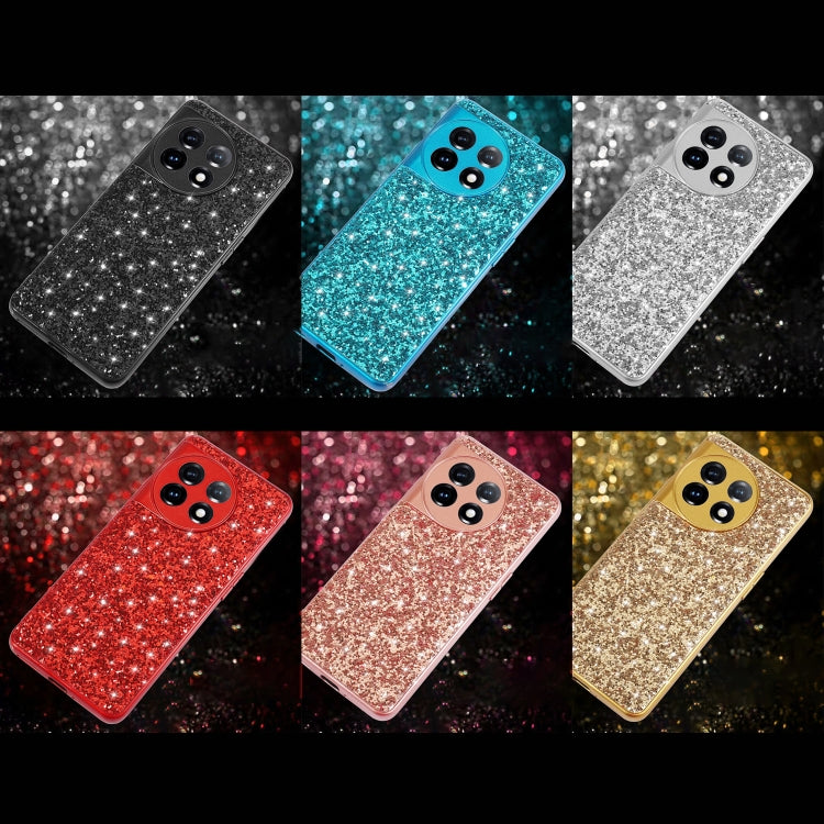 For OnePlus 11 Glitter Powder Shockproof TPU Phone Case(Rose Gold) by buy2fix