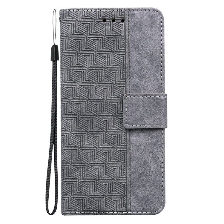 For Motorola Moto G Power 5G 2024 Geometric Embossed Leather Phone Case(Grey) - Motorola Cases by buy2fix | Online Shopping UK | buy2fix