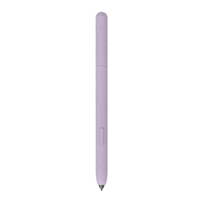 For Samsung Galaxy Tab S6 Lite LOVE MEI Frosted Leather Texture Silicone Protective Pen Case(Purple) - Pencil Accessories by LOVE MEI | Online Shopping UK | buy2fix