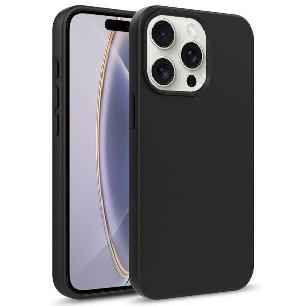 For iPhone 16 Pro Starry Series Shockproof Straw Material + TPU Protective Case(Black) by buy2fix