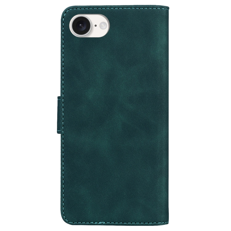 For iPhone SE 2024 Skin Feel Pure Color Flip Leather Phone Case(Green) - More iPhone Cases by buy2fix | Online Shopping UK | buy2fix