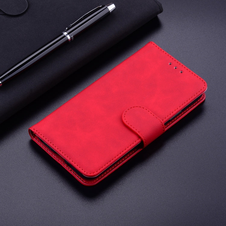 For iPhone 16 Pro Skin Feel Pure Color Flip Leather Phone Case(Red) - iPhone 16 Pro Cases by buy2fix | Online Shopping UK | buy2fix