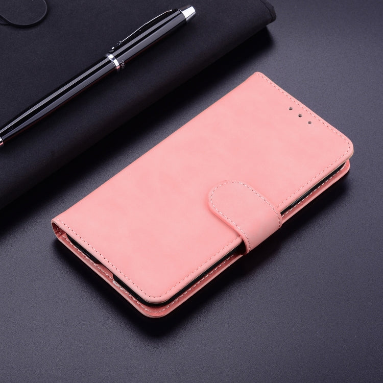 For iPhone 16 Pro Skin Feel Pure Color Flip Leather Phone Case(Pink) - iPhone 16 Pro Cases by buy2fix | Online Shopping UK | buy2fix