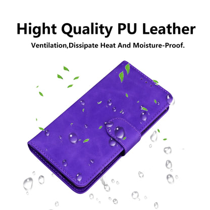 For iPhone 16 Skin Feel Pure Color Flip Leather Phone Case(Purple) - iPhone 16 Cases by buy2fix | Online Shopping UK | buy2fix