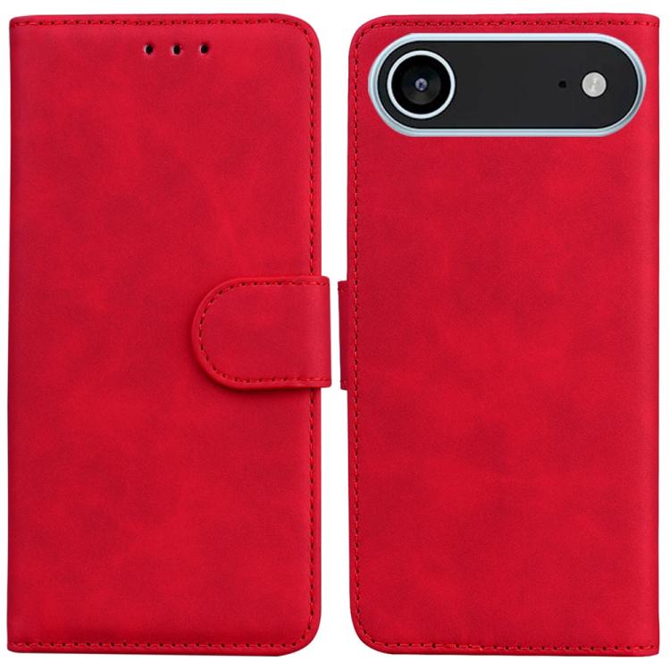 For iPhone Air Skin Feel Pure Color Flip Leather Phone Case(Red) - iPhone Air Cases by buy2fix | Online Shopping UK | buy2fix