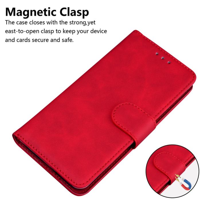 For iPhone Air Skin Feel Pure Color Flip Leather Phone Case(Red) - iPhone Air Cases by buy2fix | Online Shopping UK | buy2fix