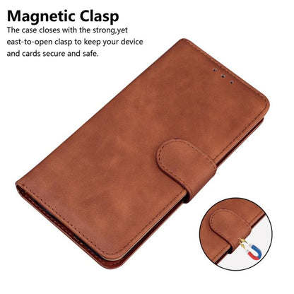 For iPhone Air Skin Feel Pure Color Flip Leather Phone Case(Brown) - iPhone Air Cases by buy2fix | Online Shopping UK | buy2fix