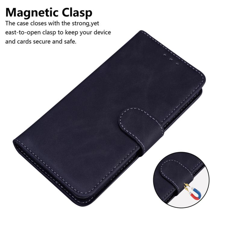 For iPhone Air Skin Feel Pure Color Flip Leather Phone Case(Black) - iPhone Air Cases by buy2fix | Online Shopping UK | buy2fix