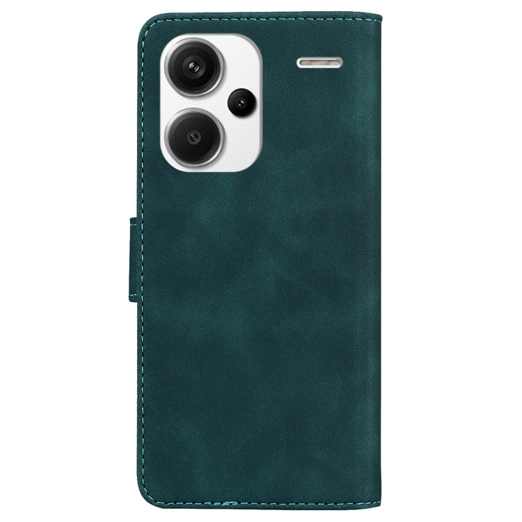 For Xiaomi Redmi Note 13 Pro+ 5G Skin Feel Pure Color Flip Leather Phone Case(Green) - Note 13 Pro+ Cases by buy2fix | Online Shopping UK | buy2fix