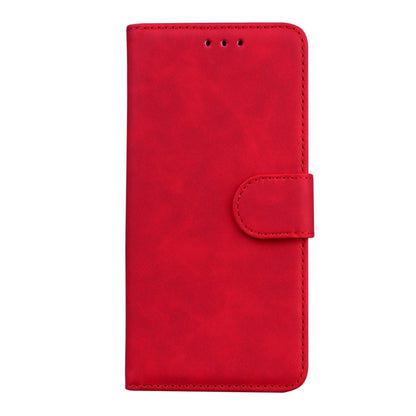 For Motorola Moto G Play 4G 2024 Skin Feel Pure Color Flip Leather Phone Case(Red) - Motorola Cases by buy2fix | Online Shopping UK | buy2fix