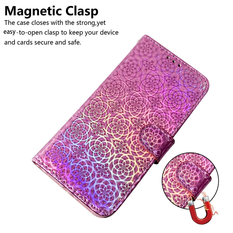 For iPhone 16 Pro Colorful Magnetic Buckle Leather Phone Case(Pink) - iPhone 16 Pro Cases by buy2fix | Online Shopping UK | buy2fix